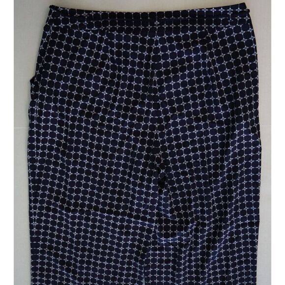 Adrianna Papell 11CP35010 Women's Sz L Indigo TL Print Casual Pants - Picture 11 of 13